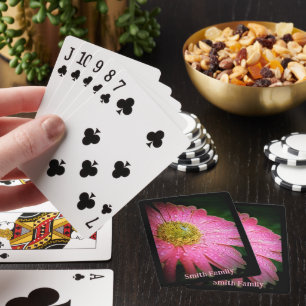 Personalisierte Spielkarten - Rosa Gerbera Daisy