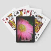 Personalisierte Spielkarten - Rosa Gerbera Daisy (Rückseite)