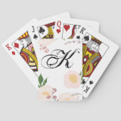 Personalisierte Spielkarten Weiße Blume (Rückseite)