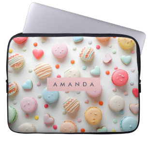 Personalisierte Spielzeug-Pastell-Macaron- und Zuc Laptopschutzhülle
