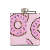 Personalisierte Spielzeug-Pastell-Rosa Donut Flachmann (Rückseite)