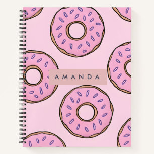 Personalisierte Spielzeug-Pastell-Rosa Donut Notizblock