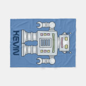 Personalisierte Spielzeugroboter-Fleecedecke für Fleecedecke (Vorderseite (Horizontal))