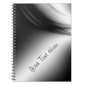 Personalisierte Spiralschrift in Schwarz und Weiß Notizblock (Vorderseite)