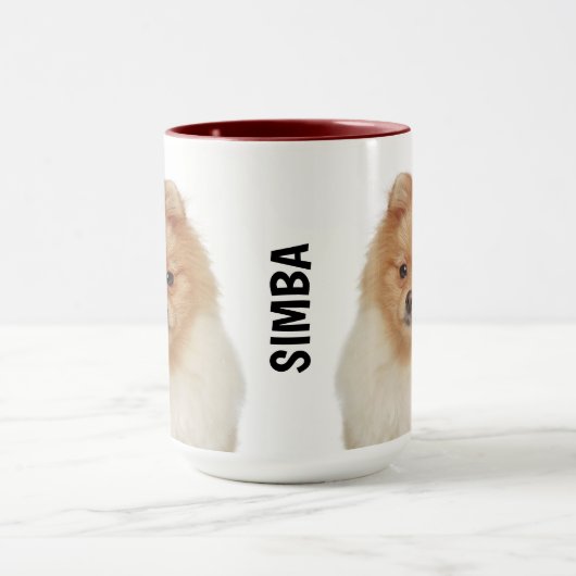 Personalisierte Spitz-Umarmung Tasse (Zentrum)