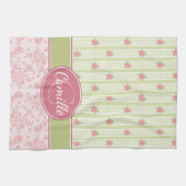 Personalisierte Spitzen- und Englischgarten Geschirrtuch (Horizontal)