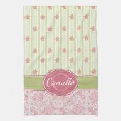 Personalisierte Spitzen- und Englischgarten Geschirrtuch (Vertikal)