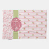 Personalisierte Spitzen- und Englischgarten Geschirrtuch (Horizontal)