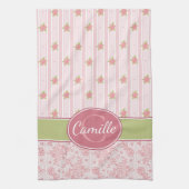 Personalisierte Spitzen- und Englischgarten Geschirrtuch (Vertikal)