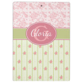 Personalisierte Spitzen- und Englischgarten Klemmbrett (Rückseite)