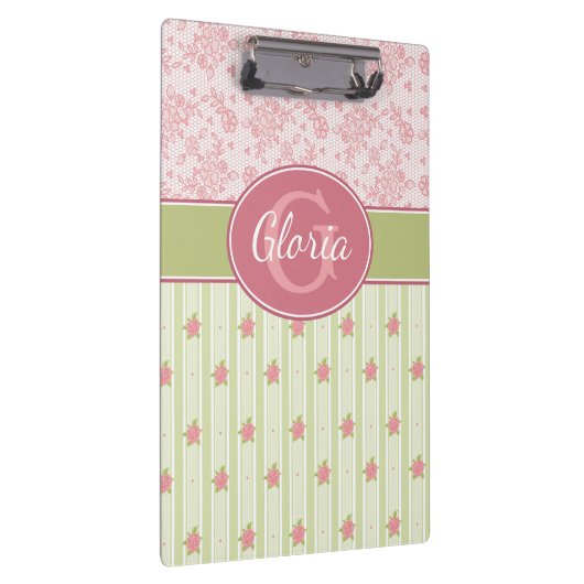 Personalisierte Spitzen- und Englischgarten Klemmbrett (Rechts)