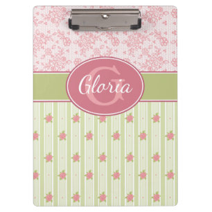 Personalisierte Spitzen- und Englischgarten Klemmbrett