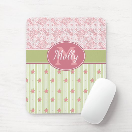 Personalisierte Spitzen- und Englischgarten Mousepad (Mit Mouse)