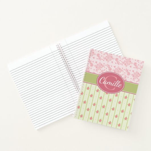 Personalisierte Spitzen- und Englischgarten Notizblock (Innenseite)