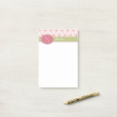 Personalisierte Spitzen- und Englischgarten Post-it Klebezettel (Auf Schreibtisch)