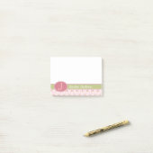 Personalisierte Spitzen- und Englischgarten Post-it Klebezettel (Auf Schreibtisch)