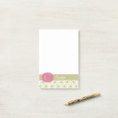 Personalisierte Spitzen- und Englischgarten Post-it Klebezettel (Auf Schreibtisch)