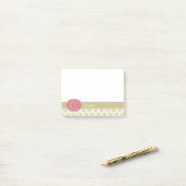 Personalisierte Spitzen- und Englischgarten Post-it Klebezettel (Auf Schreibtisch)