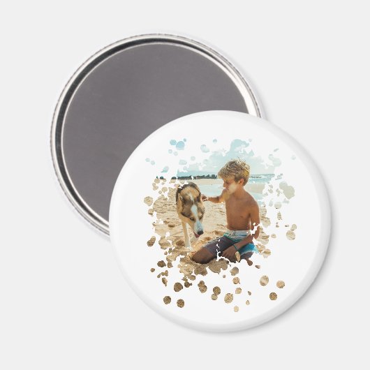 Personalisierte Splash Art Custom Magnet (Vorderseite/Rückseite)