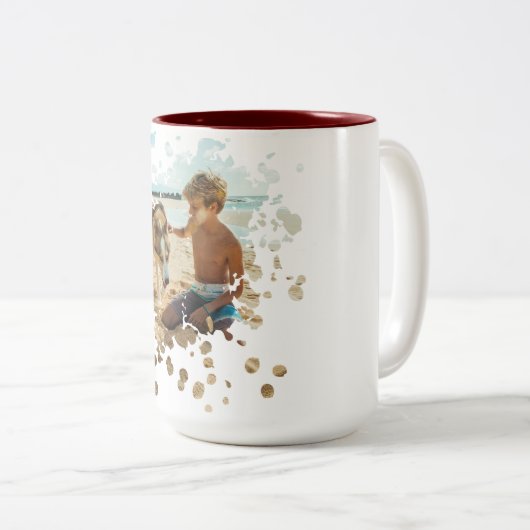 Personalisierte Splash Art Custom Zweifarbige Tasse (VorderseiteRechts)