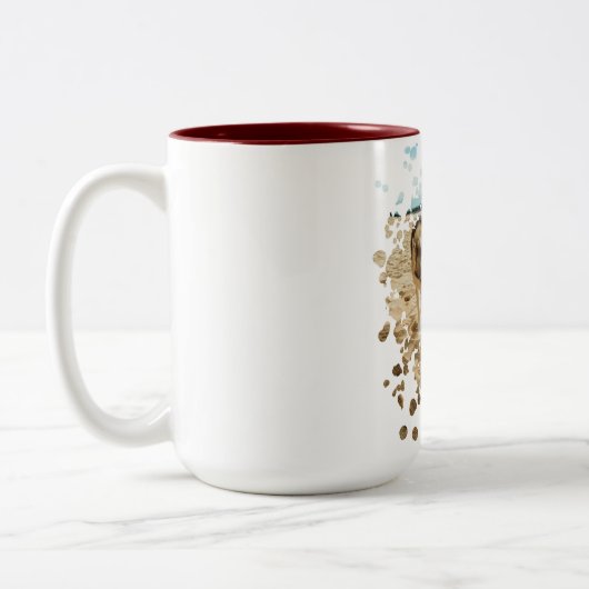 Personalisierte Splash Art Custom Zweifarbige Tasse (Links)