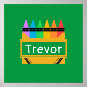 Personalisierte Split-Crayon-Box für Kinder  Poster
