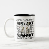 PERSONALISIERTE SPOOKSAISON Halloween Niedlich Gho Zweifarbige Tasse (Links)