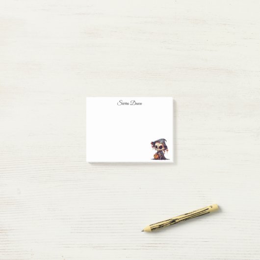 Personalisierte Spooky Halloween Post-It-Notes Post-it Klebezettel (Auf Schreibtisch)
