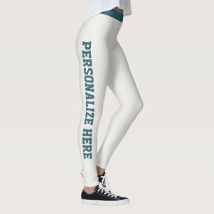 Personalisierte Sport Frauen Warm Neutral Teal Str Leggings