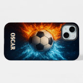 Personalisierte Sport-/Fußball-iPhone 15 Plus-Hüll iPhone Hülle (Rückseite (Horizontal))