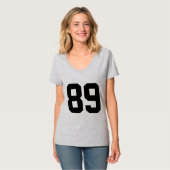 Personalisierte Sport-Jersey-Zahl T-Shirt (Vorderseite Vollansicht)