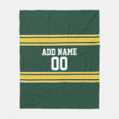 Personalisierte Sportarten mit Gelb und Grün Fleecedecke (Vorderseite)