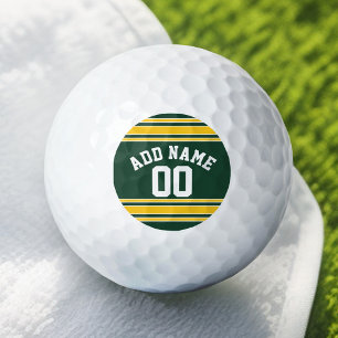 Personalisierte Sportarten mit Gelb und Grün Golfball