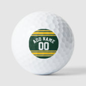 Personalisierte Sportarten mit Gelb und Grün Golfball (Vorderseite)