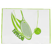 Personalisierte Sportarten mit Namen Tennis Große Geschenktüte (Rückseite)