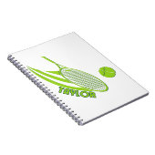 Personalisierte Sportarten mit Namen Tennis Notizblock (Rechte Seite)