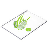 Personalisierte Sportarten mit Namen Tennis Notizblock (Linke Seite)