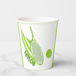 Personalisierte Sportarten mit Namen Tennis Pappbecher