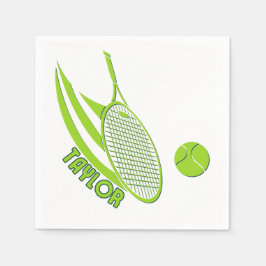 Personalisierte Sportarten mit Namen Tennis Serviette