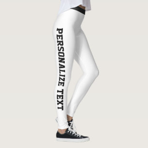 Personalisierte Sportbekleidung Weiße Schwarze Str Leggings