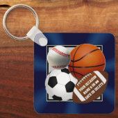Personalisierte sportliche Gastgeschenke, alle Bal Schlüsselanhänger (Vorderseite)