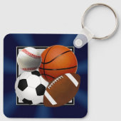 Personalisierte sportliche Gastgeschenke, alle Bal Schlüsselanhänger (Rückseite)