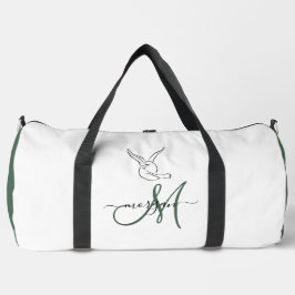 Personalisierte Sporttasche Green Love Birds Duffle Bag