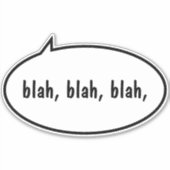 Personalisierte Sprechblase Aufkleber (Vorderseite)