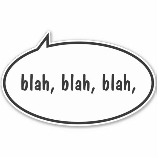 Personalisierte Sprechblase Aufkleber (Vorderseite)