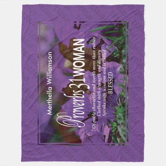 Personalisierte Sprichwörter 31 Frau Fleecedecke (Vorderseite)