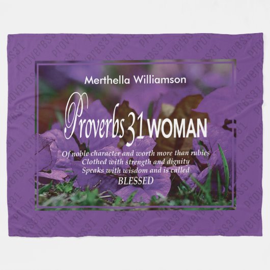 Personalisierte Sprichwörter 31 Frau Fleecedecke (Vorderseite (Horizontal))