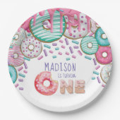 Personalisierte Sprinklen zum ersten Geburtstag Pappteller (Vorderseite)