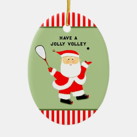 personalisierte Squash-Sportarten Keramik Ornament (Vorne)