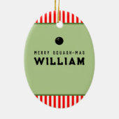 personalisierte Squash-Sportarten Keramik Ornament (Hinten)